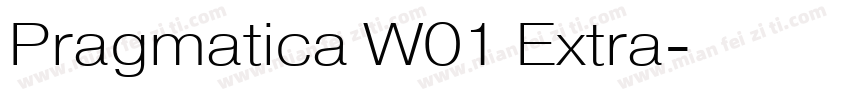 Pragmatica W01 Extra字体转换